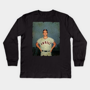 Jim Fregosi in Los Angeles Angels of Anaheim Kids Long Sleeve T-Shirt